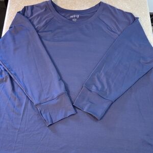 Elegant Blue Long Sleeve Tee